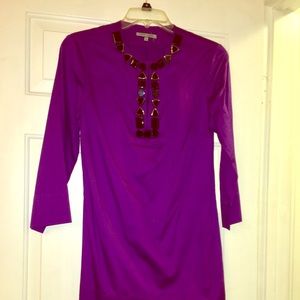 Purple adorned blouse